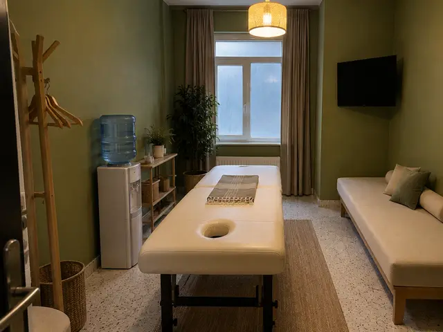 Pencereli, bitkili sakin masaj odası — Balat, Masaj Salonun